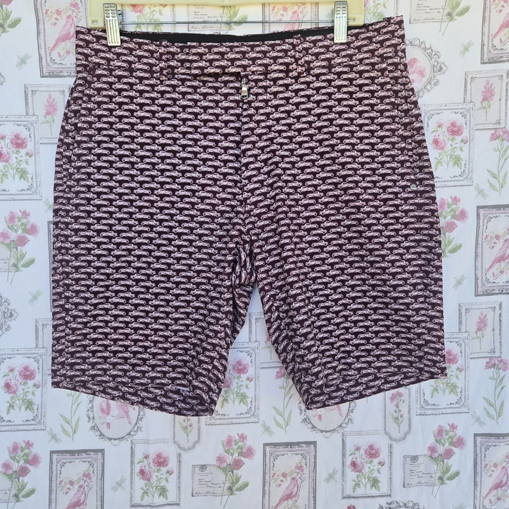 RLX Ralph Lauren Classic‎ Cars Golf Shorts Mens Size 32 Lightweight Preppy